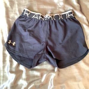 Gray under armor workout shorts